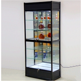 美发店展示柜 带灯玻璃柜 发廊透明玻璃产品柜 货架展柜 精品展柜