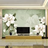 3D立体定制无缝客厅卧室电视背景墙壁纸壁画手绘花卉墙纸无缝墙布