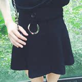 kico2016夏装新款 金属扣环西装短裙修身显瘦A字半身裙 BD62024