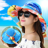 帽子女夏天韩版防晒遮阳帽可折叠沙滩女士太阳帽防紫外线大沿布帽