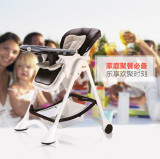 Pouch豪华儿童餐椅 多功能宝宝椅折叠便携可调节婴儿桌椅吃饭包邮