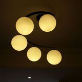 现代简约LED创意个性艺术美式吸顶灯 儿童房客厅卧室餐厅玻璃吊灯