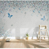 欧式怀旧复古手绘树叶花卉壁纸卧室沙发电视背景墙纸北欧宜家壁画