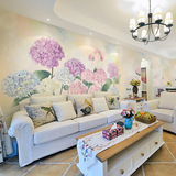 欧式温馨手绘田园花卉壁纸客厅卧室沙发电视背景墙纸美式大型壁画