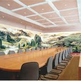 中式水墨山水风景国画壁纸客厅餐厅酒店会议室背景墙纸大型壁画