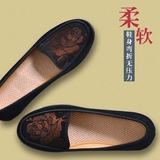 老北京布鞋女平跟单鞋舒适休闲女鞋坡跟中跟软底透气中老年妈妈鞋