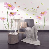 浪漫荷兰菊墙贴客厅沙发背景电视墙贴纸卧室房间装饰花卉贴画防水