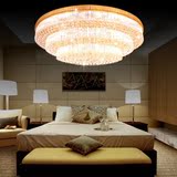 S金LED水晶灯 椭圆形大气客厅卧室餐厅酒店吸顶灯饰灯具1.2 1.5米
