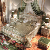 意大利家具定制欧式双人床法式实木雕花大床别墅卧室公主床宫廷床