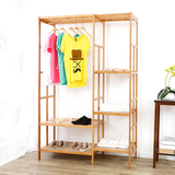 特价楠竹衣柜简易组合实木衣橱折叠宜家大号加固组装防尘布衣柜