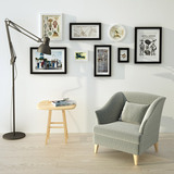 实木有框挂画装饰画简约现代客厅沙发背景墙画壁画卧室创意组合画