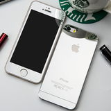 苹果iPhone5s钢化玻璃彩膜ip4S手机贴膜 前后防爆膜镜面钢化膜5se