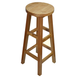 红松木高端欧式吧凳 实木吧椅吧台椅高脚椅 高脚凳子吧台凳酒吧椅
