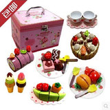六一礼物过家家玩具切切乐草莓生日蛋糕玩具女童木制玩具女宝包邮