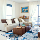 土耳其北欧简约现代蓝色欧式地中海中式时尚抽象卧室沙发客厅地毯