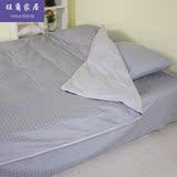 纯棉贡缎提花被套床单枕套双人1.5 1.8米简约现代床上用品