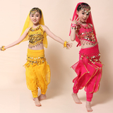 新款儿印度舞演出服套装 儿童肚皮舞 舞蹈演出服装新款旋转裤