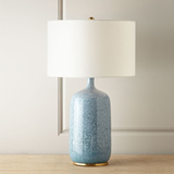 美式浅蓝色釉变复古陶瓷台灯简约中式创意客厅台灯酒店样板房台灯