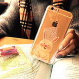 iphone6s硅胶全包手机壳苹果6plus外壳4.7寸外壳情侣蓝光熊兔子潮