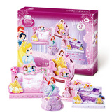 包邮迪士尼3D立体拼图公主梦幻收纳盒衣柜床摆件益智亲子儿童玩具