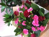 红玫瑰康乃馨混搭经典花束