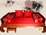 厂家直销定做红木家具罗汉床垫五件靠枕扶手糖果梅花枕皇宫圈椅垫