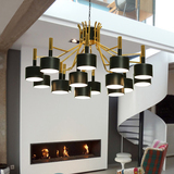后现代创意铁艺装饰吊灯简约卧室客厅灯北欧设计师个性别墅锤子灯