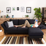 布艺沙发 北欧宜家多功能沙发组合小户型客厅转角可拆洗羽绒家具