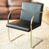 不锈钢餐椅简约现代皮椅子时尚创意设计椅子带扶手椅靠背椅电脑椅