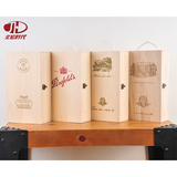 红酒葡萄酒包装盒礼盒奔富拉菲通用双支松木桐木盒北京发货热卖