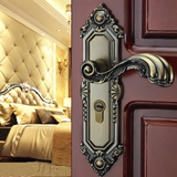 欧式门锁室内卧室家用机械门锁具套装把手实木门锁具房门锁三件套