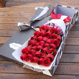 新款红白粉玫瑰礼盒装成都同城生日求婚鲜花双流郫县温江龙泉送花