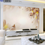 定制大型壁画简约现代3D立体花卉客厅背景墙壁纸温馨卧室墙布无缝