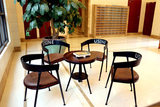 铁艺阳台桌椅三件套组合 酒吧奶茶咖啡厅休闲户外桌椅实木小圆桌