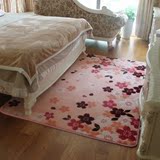 浪漫樱花婚房地毯地垫卧室客厅地毯时尚地垫床边毯茶几地毯可定做
