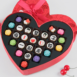 创意刻字生日礼物手工DIY德芙巧克力礼盒装爱心形送女友代可可脂