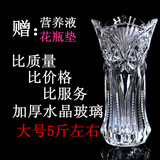 包邮水晶玻璃花瓶批发创意透明水培富贵竹大号百合玫瑰花瓶摆件
