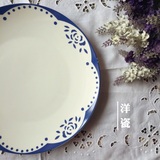 【瑕疵】外贸出口陶瓷复古中国剪纸风格西餐盘牛排意面盘正餐盘特
