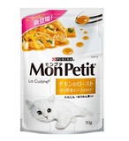 现货 日本Monpetit猫咪妙鲜包 法国至尊厨房 彩蔬酱汁烤鸡肉 70g