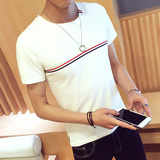 夏天男士短袖T恤韩版修身圆领半袖打底衫青少年简约百搭款上衣潮