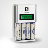 沣标FB918充电电池5号套装 液晶智能充电器配4节2800毫安可充电池