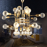 botti北欧后现代水晶球吊灯 美式奢华客厅餐厅服装店创意异形吊灯