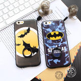 英雄联盟蝙蝠侠iphone6s支架手机壳苹果6plus全包指环软边硬壳