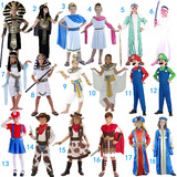 cosplay服装儿童服装万圣节服埃及王子公主儿童阿拉伯超级玛丽服