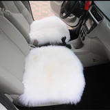 冬季新款汽车纯羊毛通用坐垫小三件单垫无靠背座垫方垫毛垫包邮