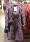 丫丫英国代购 BURBERRY 女士紫色中长款风衣  london系列