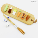 日式zakka创意蔬菜水果陶瓷筷托文艺筷枕厨房筷子架韩国酒店餐具