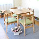 北欧实木餐桌宜家小户型餐桌椅组合4人现代简约正方形橡木桌子