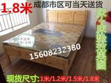 柏木床出租房床实木床简易双人床单人床保姆床1米1.2米1.5米1.8米