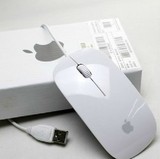 苹果有线超薄轻巧光电鼠标 USB接口电脑通用 免驱动简易鼠标包邮